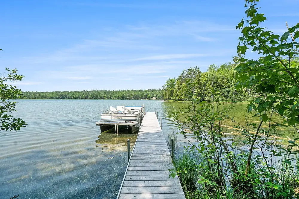 Private dock with pontoon